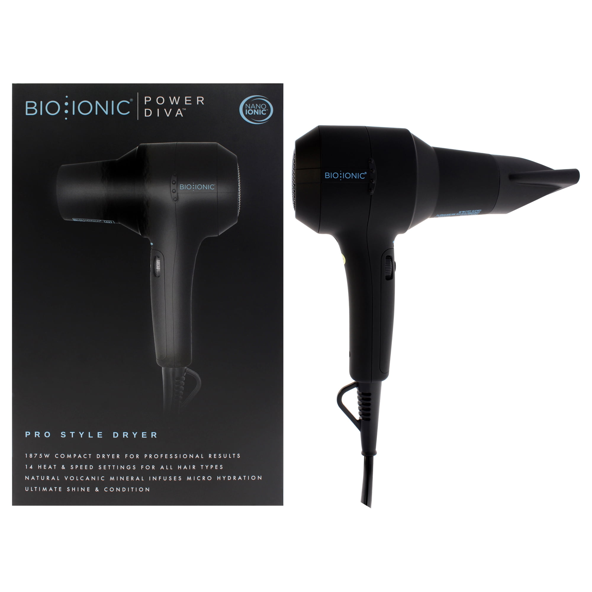 Secador De Pelo Bio Ionic Powerdiva Pro Speed Dryer Negro Mujer