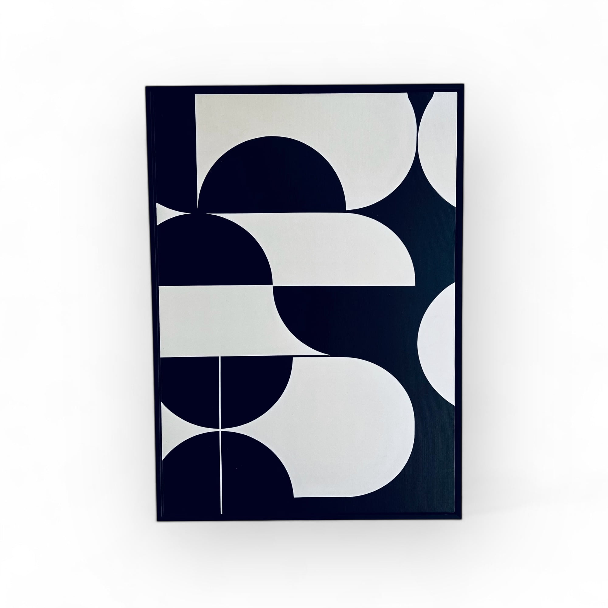 Colateral - Cuadro Mural Canvas Abstracto Blanco Y Negro