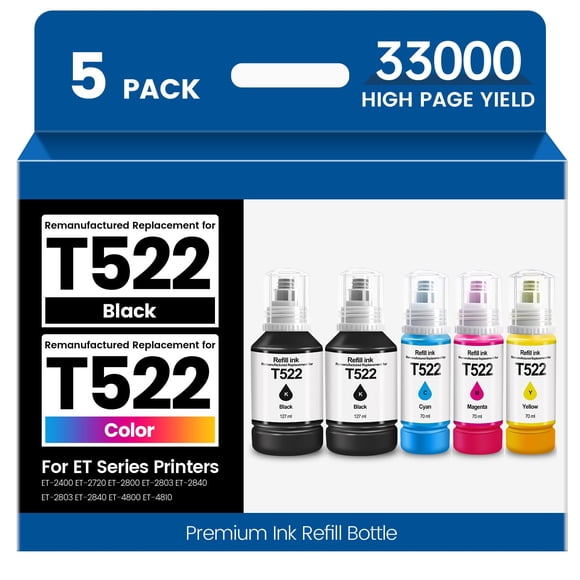 Recarga de tinta inkalfa T522 5 unidades 127 ml/70 ml