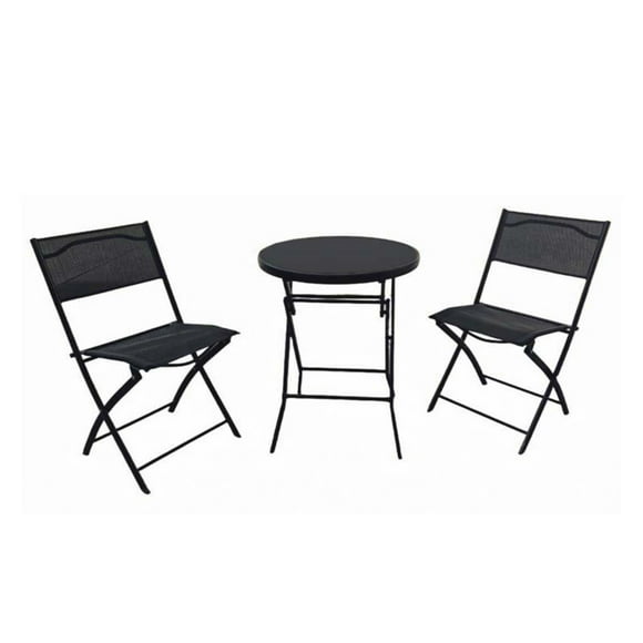 Juego Terraza 3 Piezas Negro
