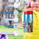 thumbnail image 5 of Vecinos InvasoresBotella de Agua con Tapa Pop Top de Un Toque, Acero Inoxidable, a Prueba de Fugas, para Deportes, Botella Infantil rosa 12 oz, 5 of 6