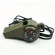 thumbnail image 1 of 1pc 3 In 1 Emergency Survival Whistle,Compass,Thermometer,Referee Cheerleading Whistle,Sporting Goods,Camping Hiking Outdoor Tools,Outdoors High Decibel Portable Keychain Whistle Double Pipe Emergency, 1 of 4