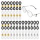 thumbnail image 1 of Conector de Cadena para Gafas Uxcell, Paquete de 100 Ajustable Antideslizante de Silicona Goma Soporte de Correa Extremo de Cadena para Mujeres Hombres Gafas de Sol, Plata/Oro (Cuentas de Metal), 1 of 5