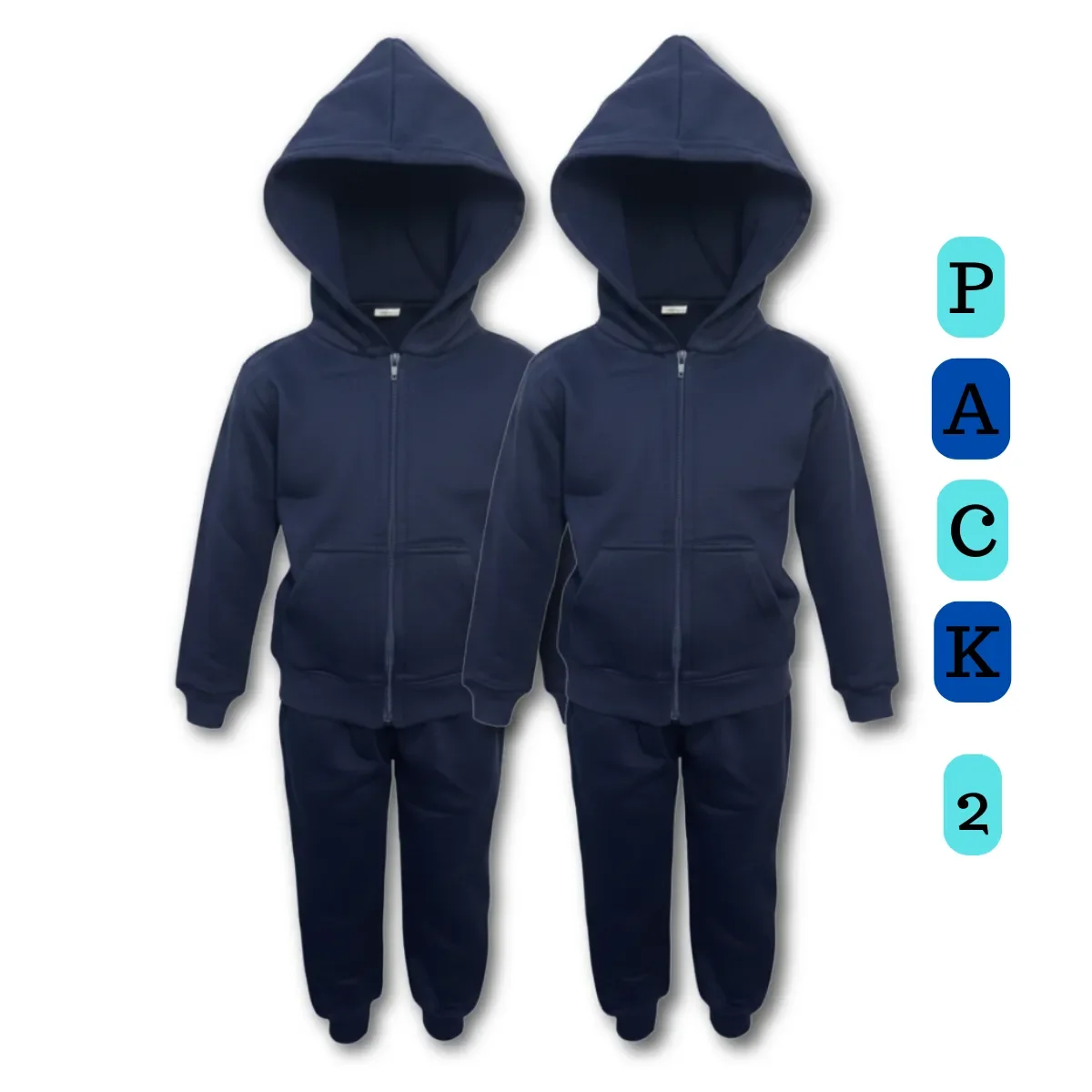 Genérico - Pack 2 Buzo Completo Poleron Y Buzo Niño Escolar