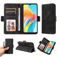 Carcasa Foxdock Oppo A18 4G De Cuero Pu, Diseño Acolchado Clásico, Protección Contra Caídas Y Rayones