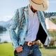 thumbnail image 5 of Traje casual ajustado para hombre, traje de vaquero, traje formal, traje casual ajustado., 5 of 5