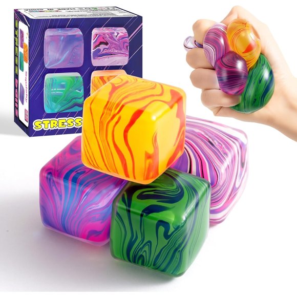 Cubos Antiestrés Yooshi Sensoriales 4 Unidades 3 cm