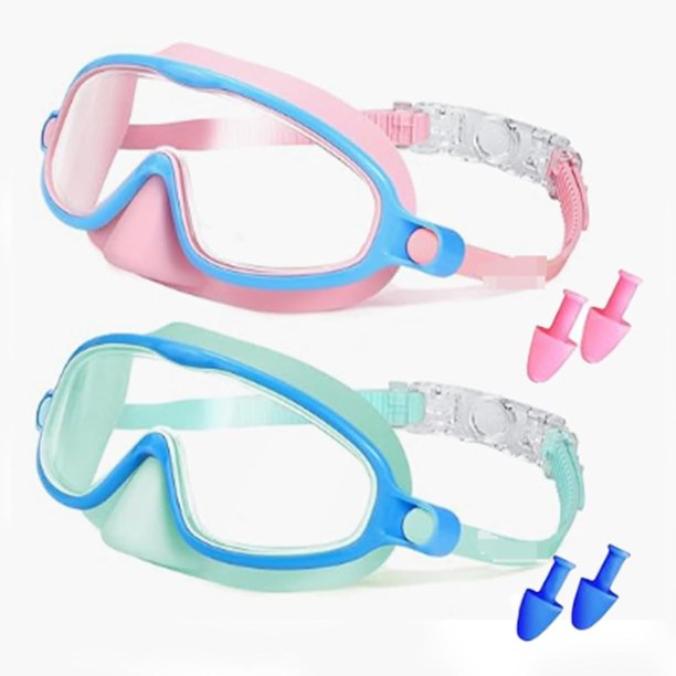 Gafas natación niños nuevas visión amplia antivaho anti-UV piscina 3-14 años