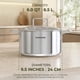thumbnail image 2 of Cacerola Sunhouse de 6 L de Acero Inoxidable con Tapa de Vidrio, 2 of 8