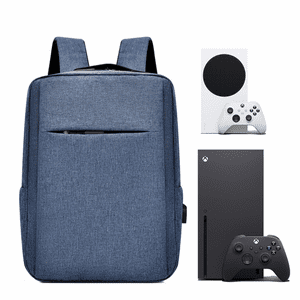 Genérico - Funda De Almacenamiento Portátil Para Mandos De Playstation 5/Ps4 Slim/Pro/Xbox Series X/S/Xbox One - Bolsa Organizadora De Viaje Duradera Con Compartimento Acolchado-Azul