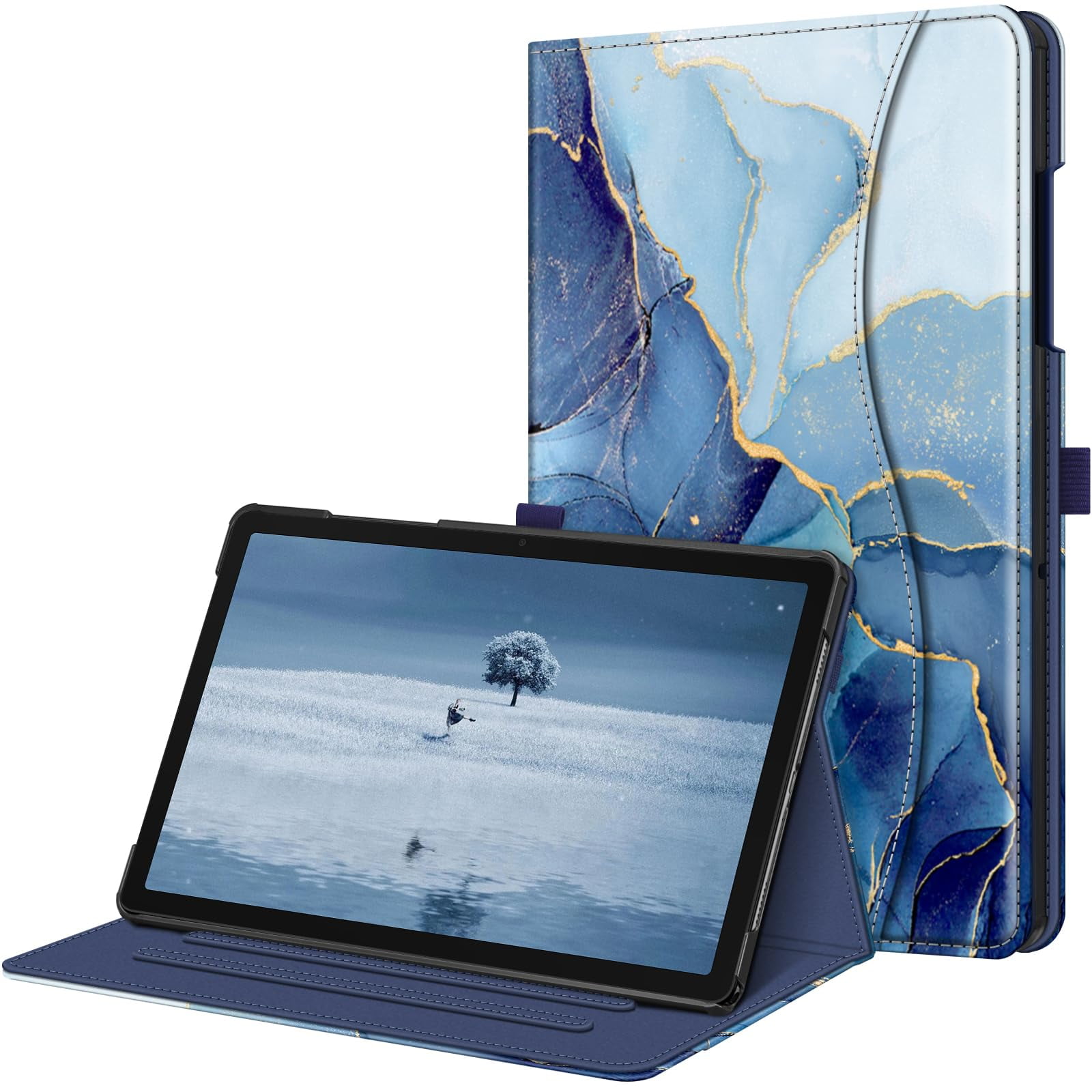 Funda Fintie Para Samsung Galaxy Tab A11+ Plus De 11 Pulgadas 2025/a9+ Plus 2023, Color Mármol Marin