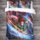 thumbnail image 3 of Funda nórdica Entemah Demon Slayer con fundas de almohada, juego de ropa de cama con estampado 3D y cierre de cremallera, diseño único, hipoalergénico, funda nórdica de anime de sangre calie, 3 of 3
