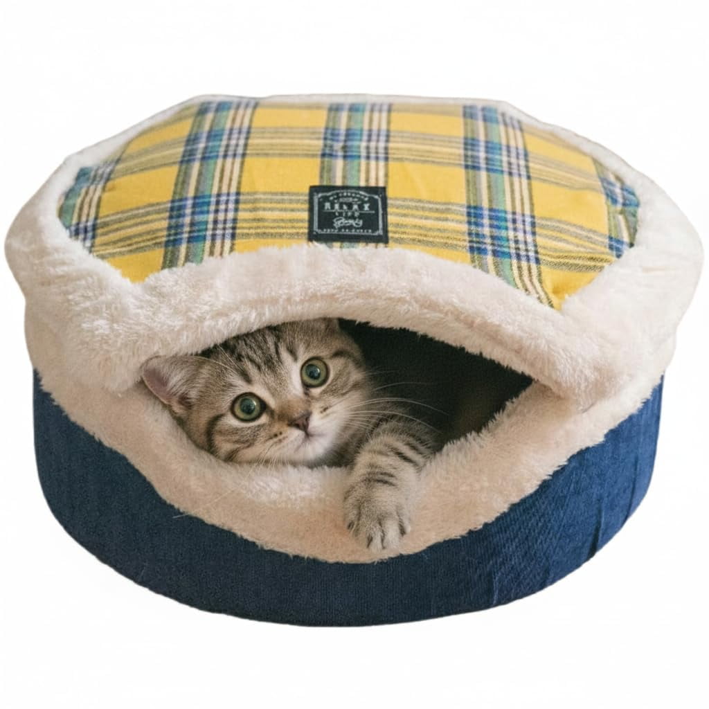 Cama Para Gatos Cave Urnat Cerrada, Autocalentable Con Tapa Desmontable