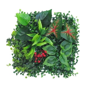 Bothyi - Decoración Del Panel De Pared Del Verdor De La Hierba De La Simulación De 9.8X9.8Inch Para La Terraza, Estilo Del Cuarto De Baño C