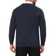thumbnail image 3 of INSPIRE CHIC Suéteres de Punto con Botones y Bolsillos para Hombre de Cuello en V y Manga Larga Talla L Azul Marino, 3 of 5