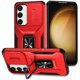 thumbnail image 1 of Funda Armada para Samsung Galaxy S25 5G con Tapa Deslizante y Soporte Magnético Giratorio Rojo, 1 of 5