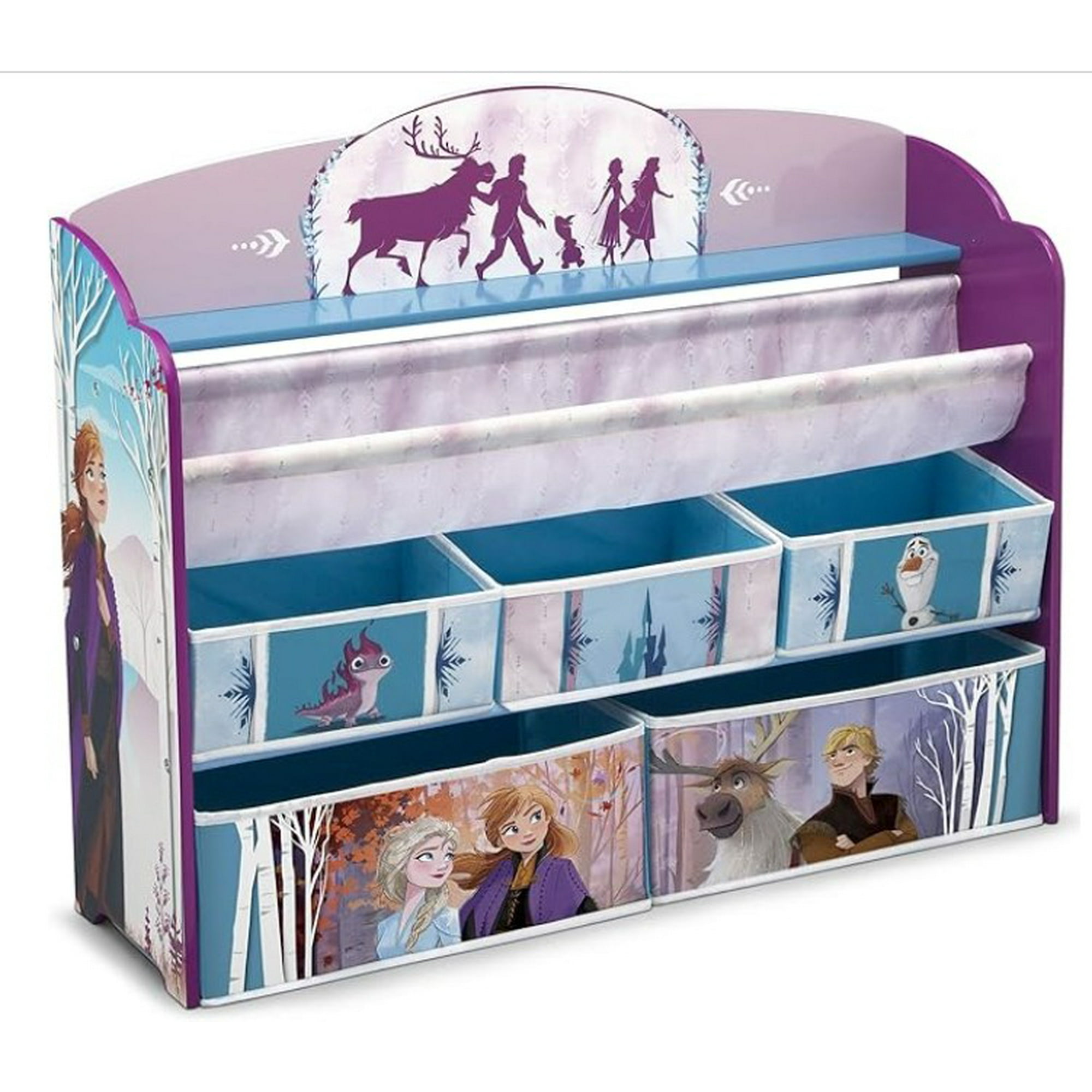 Organizador De Libros Y Juguetes Deluxe Infantil Frozen Ii Disney - 5 Contenedores Delta Children