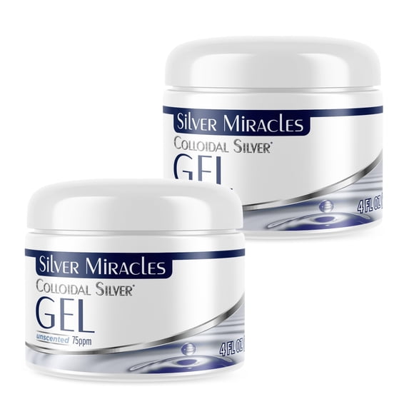 Gel para el cuidado de heridas Silver Miracles, plata coloidal, 120 ml, 2 unidades