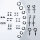 thumbnail image 3 of 16 Pares Aros Aretes Pendientes Hombre Negro Negro, 3 of 7