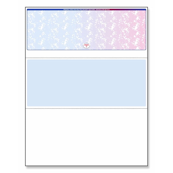 NextDayLabels 500 Cheques en Blanco con Tapa Prismática Rojo‑Azul