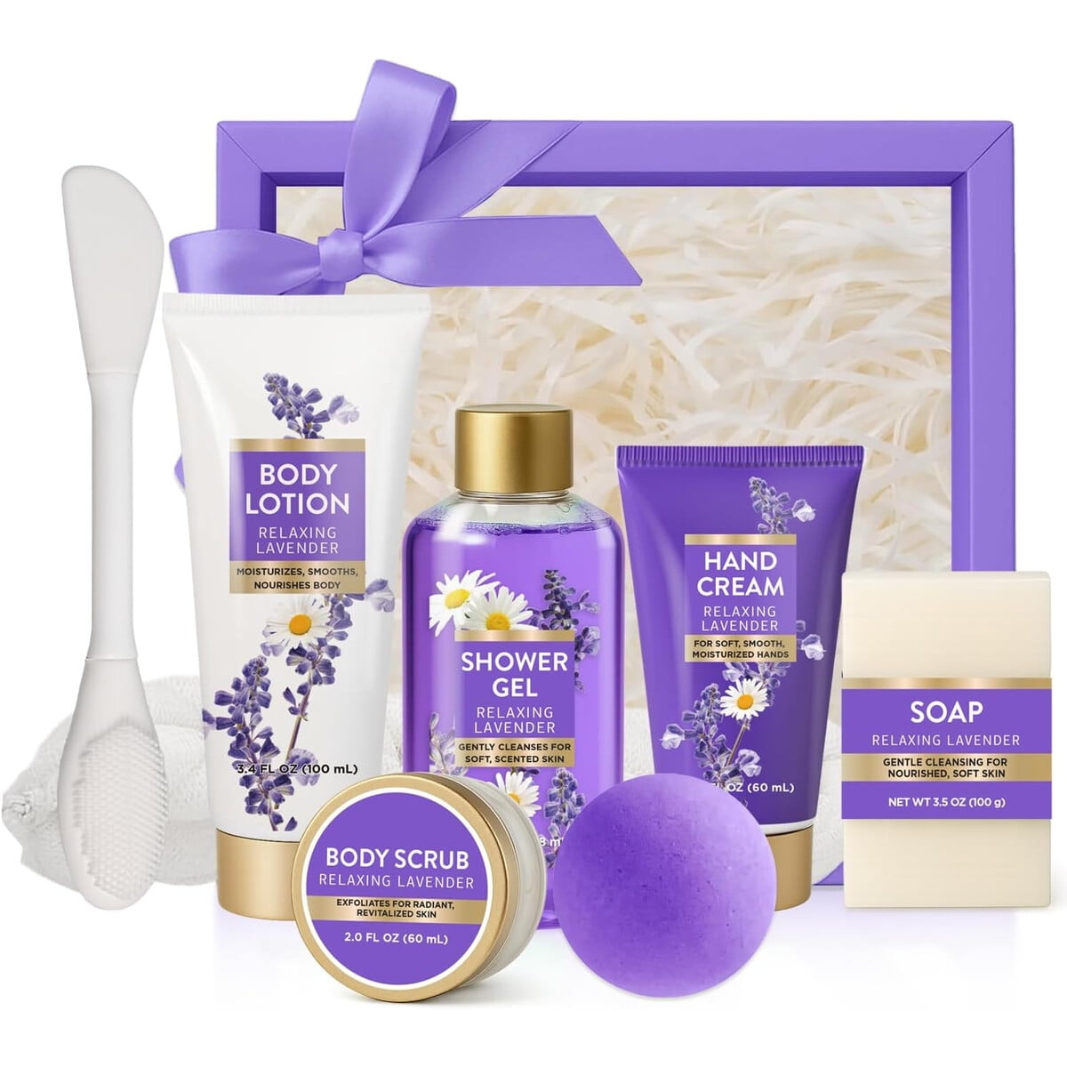 Set Spa 8 Piezas Spaluxetiqueworld Lavanda Mujer Regalo