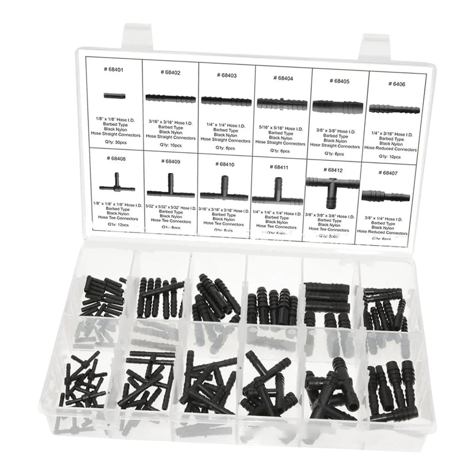 Magideal - Surtido De Conectores Para Mangueras De Coche, Reductor, Juego De Accesorios, Unión, Empalme, Fijación Resistente, Color Negro, Piezas De Reparación C