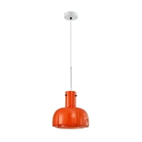 Electricastore - Lámpara Colgante Naranja Vidrio 25Cm Minimalista