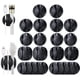thumbnail image 1 of Cable Clips OHill, paquete de 16 soportes para cables autoadhesivos, color negro, 1 of 8