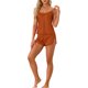 thumbnail image 2 of Conjuntos de Pijamas para Mujeres Shorts Sexy Cami Satén para Ropa de Dormir Cómoda y Uso en Salón Todo el Año L Caramelo, 2 of 6