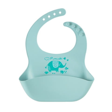Pumucki - Babero De Silicona, Color Verde