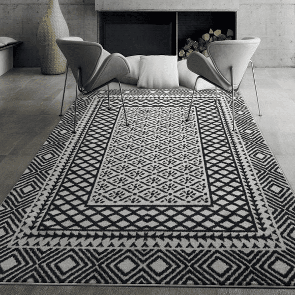 Alfombra 153x213 cm Gris Moderno