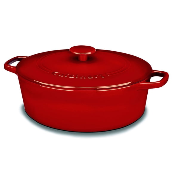 Cazuela Cuisinart Chef's Classic de hierro fundido esmaltado, 5,5 L, roja