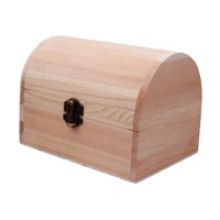 Ioensy - Caja De Madera Sin Terminar, Caja Del Tesoro Lisa Para Coleccionables, Collar, Recuerdo De Fiesta, 16Cm X 12Cm X 11,5 Cm