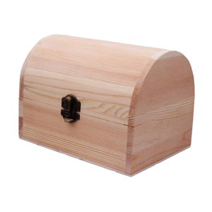 Ioensy - Caja De Madera Sin Terminar, Caja Del Tesoro Lisa Para Coleccionables, Collar, Recuerdo De Fiesta, 16Cm X 12Cm X 11,5 Cm