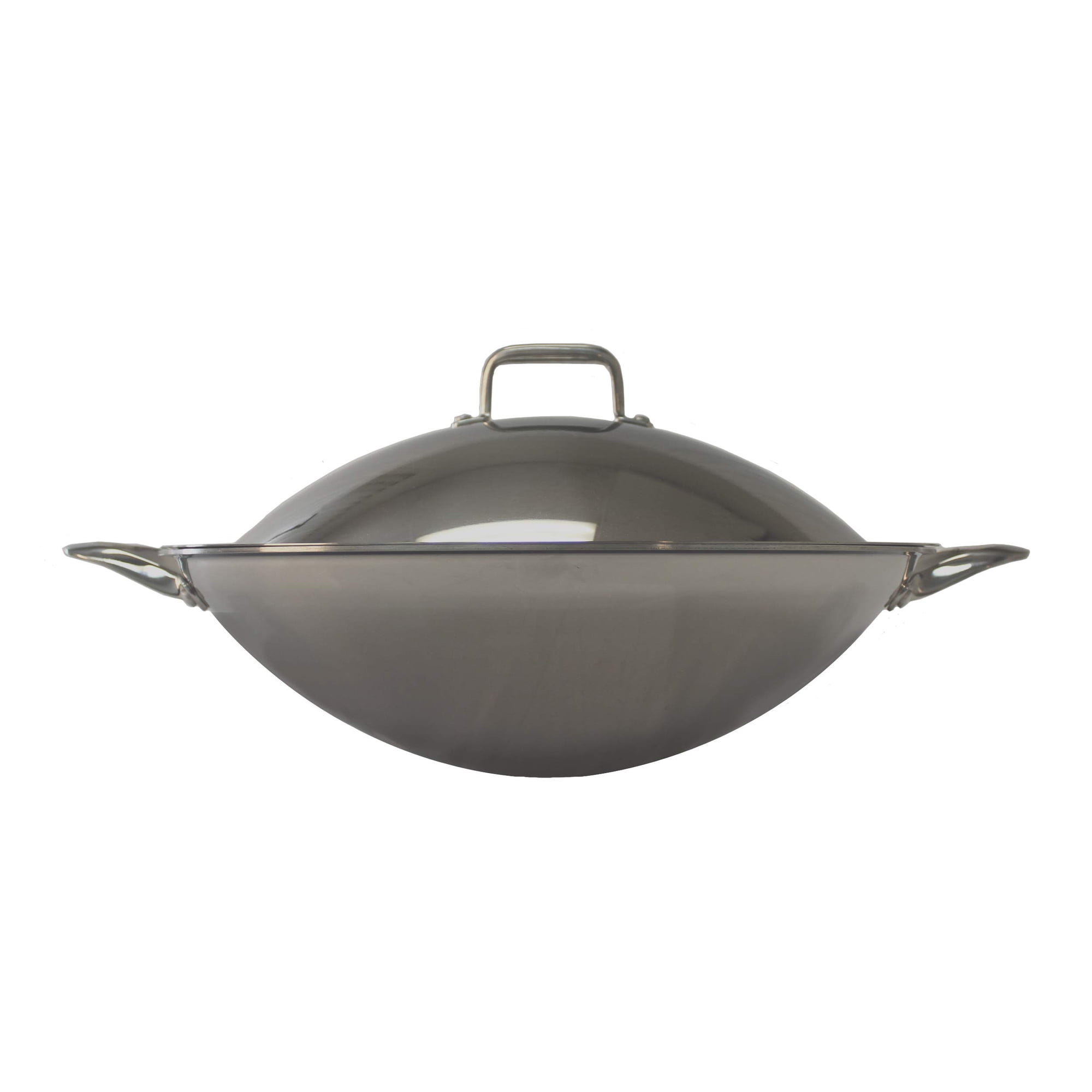 Wok Spt Sl-pa400a De Acero Inoxidable, 42 Cm, Con Tapa, Lista Para Inducción