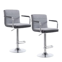 Novahus - Pack 2 Pisos Bar Con Apoyabrazos Gris