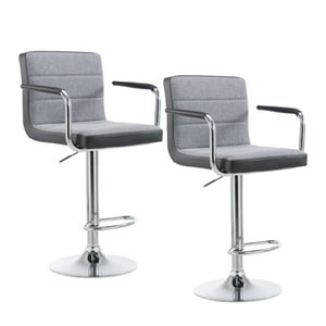 Novahus - Pack 2 Pisos Bar Con Apoyabrazos Gris