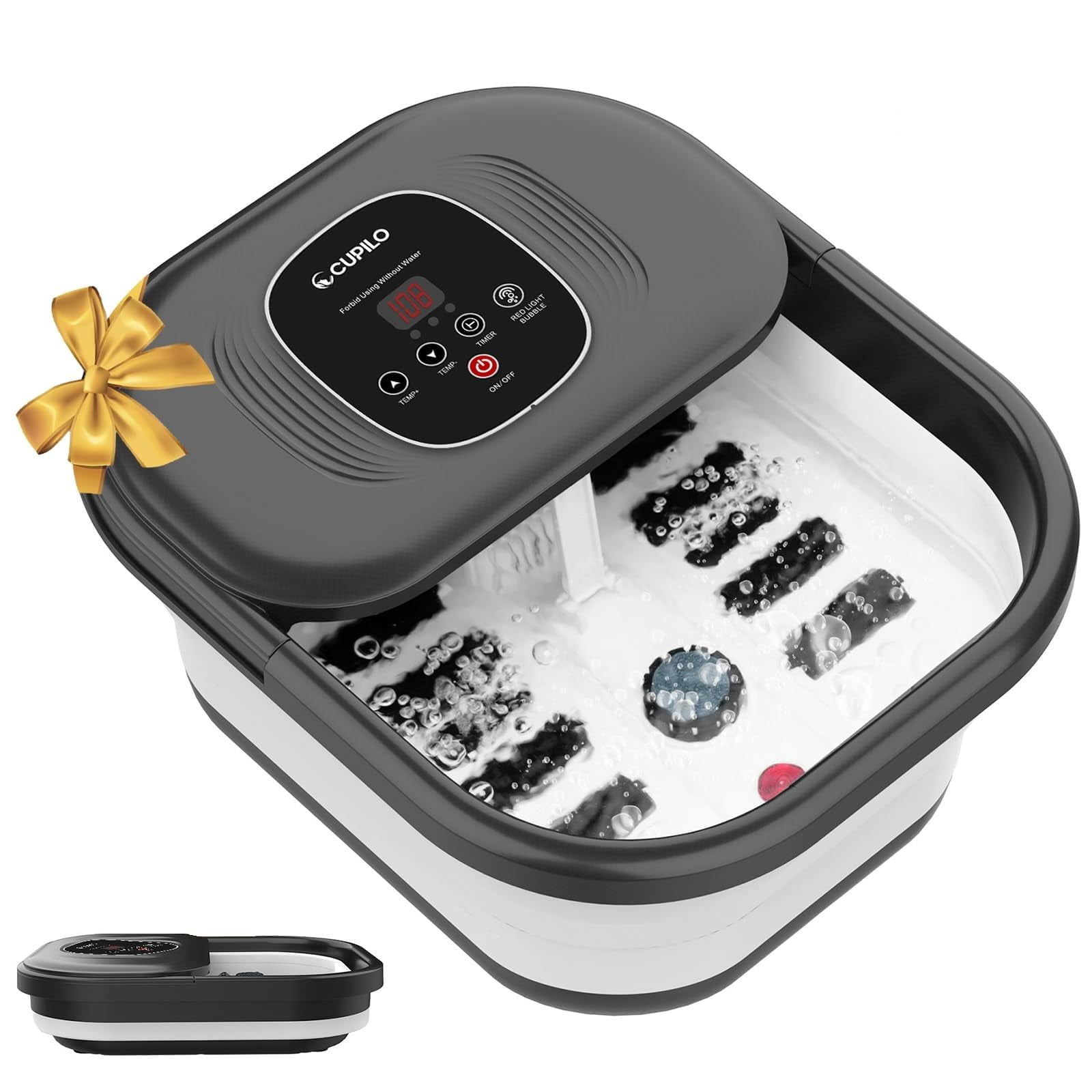 Cupilo - Masajeador De Baño Para Pies Con Calor Bujas Y Luz Roja