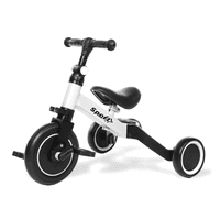 Mundo Online - Triciclo Correpasillos Bicicleta De Aprendizaje 3 En 1 Blanco