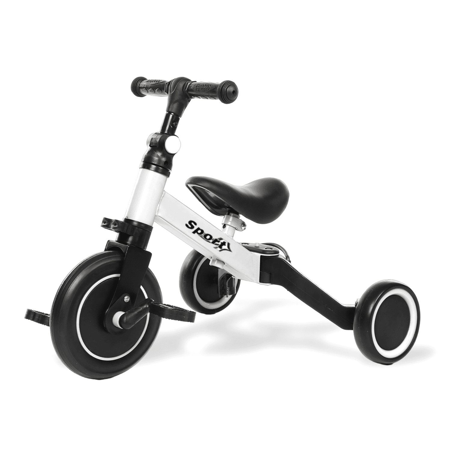 Mundo Online - Triciclo Correpasillos Bicicleta De Aprendizaje 3 En 1 Blanco