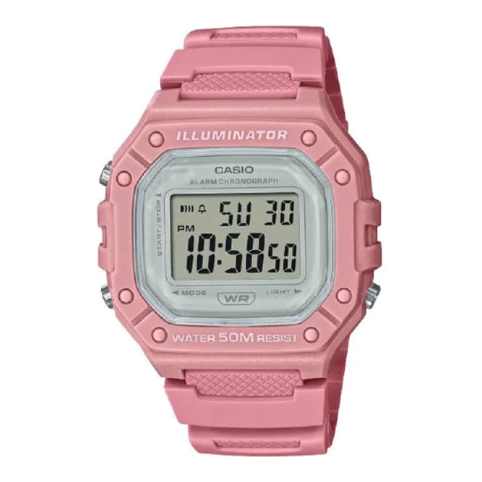 Reloj Digital Rosado Casio W-218hc-4av