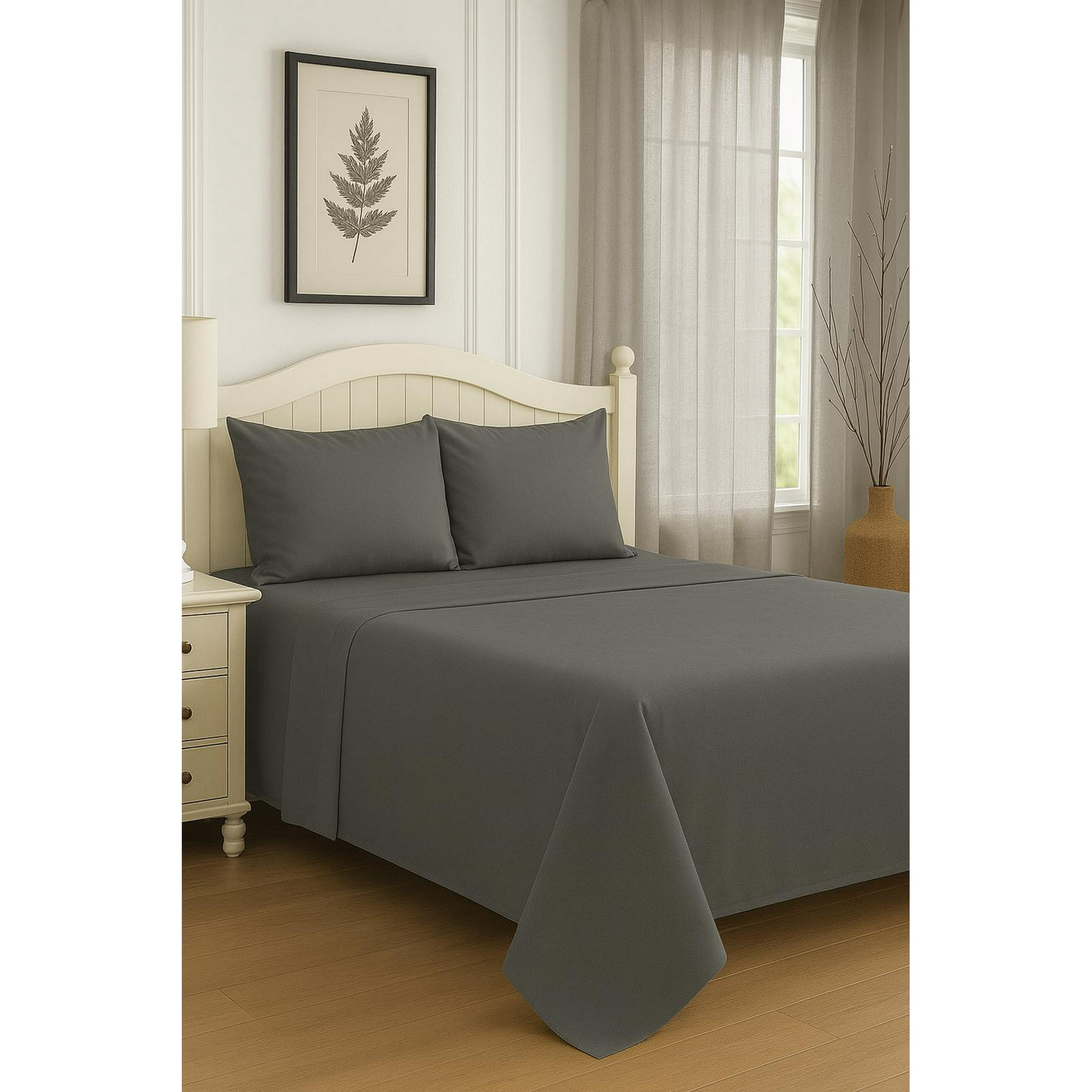 Clems - Juego De Sabanas King Gris Oscuro King