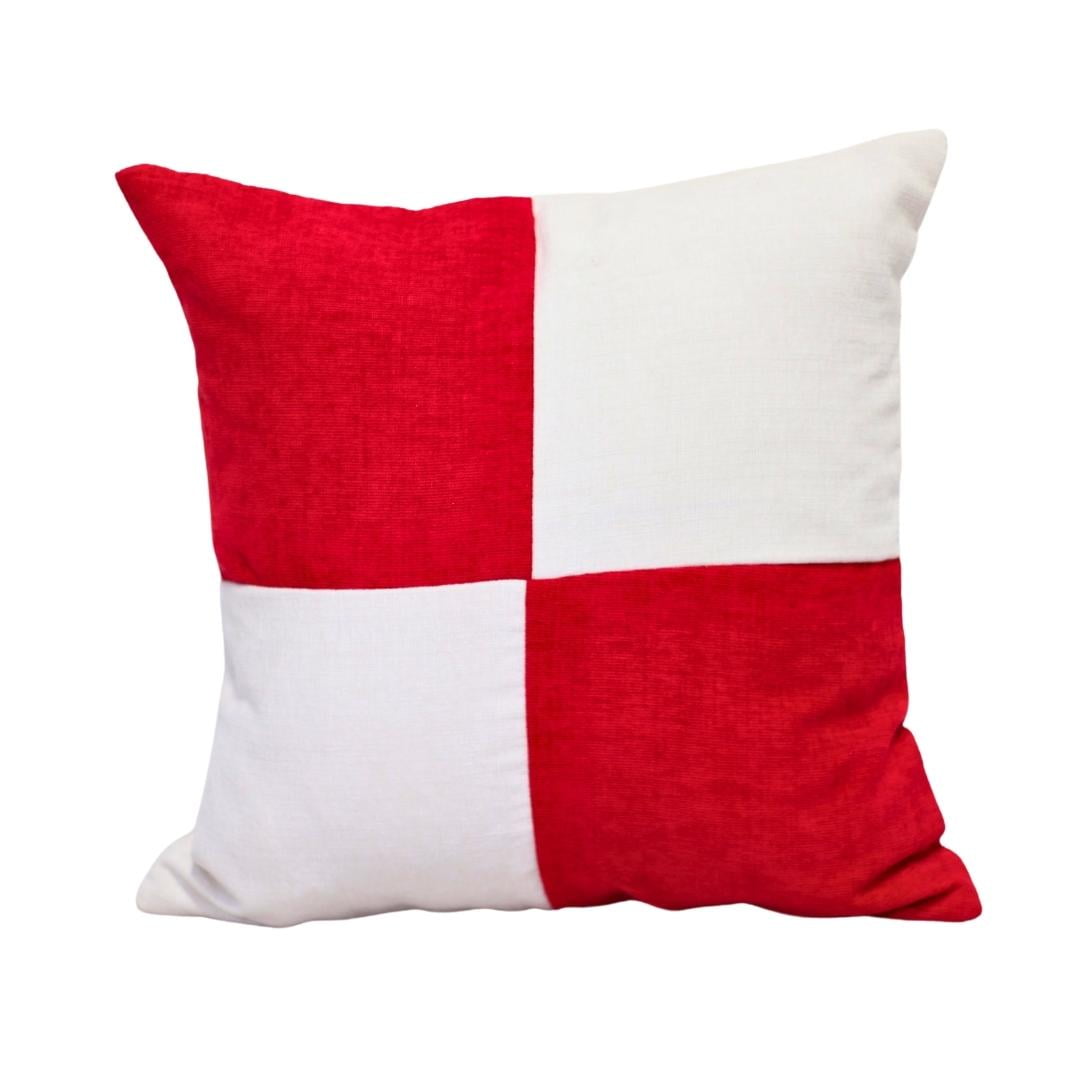 Máxima Design - Cojín Gabriela Rojo Blanco Altea 50x50 Cm