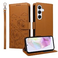 Funda Billetera Foxdock Compatible Con Samsung Galaxy A35 5G, Diseño Perrito Tierno, Ranuras Para Tarjetas Y Soporte Plegable