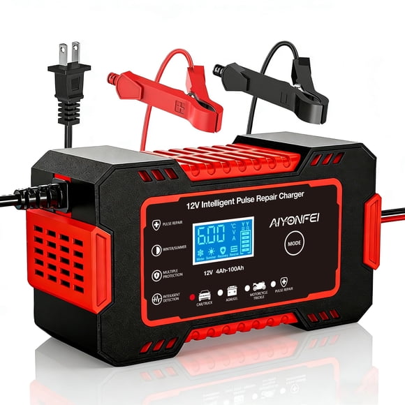 Cargador De Batería 6a 12v Inteligente Con Mantenimiento Y Carga Lenta