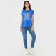 thumbnail image 4 of Polera Mujer Azul M/C Focal Print Corona, 4 of 5