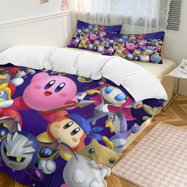 Kirby 3-Piece Bedding Set Soft Warm And Comfortable Soft Bed Set for Bedroom