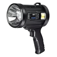 Genérico - Linterna Pistola Recargable Usb Solar Colores Linterna Negro Luz Blanco