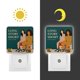 thumbnail image 3 of Historia Larga Corta Luz nocturna LED con sensor de anochecer a amanecer para dormitorio, baño, pasillo, escaleras - Lámpara LED nocturna de enchufe, 0.5W - 1 pieza, 3 of 6