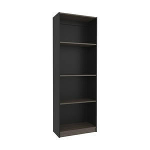 Fm Furniture - Estante Organizador 3 Niveles Negro Y Café 180,6X62,8X29,9 Cm